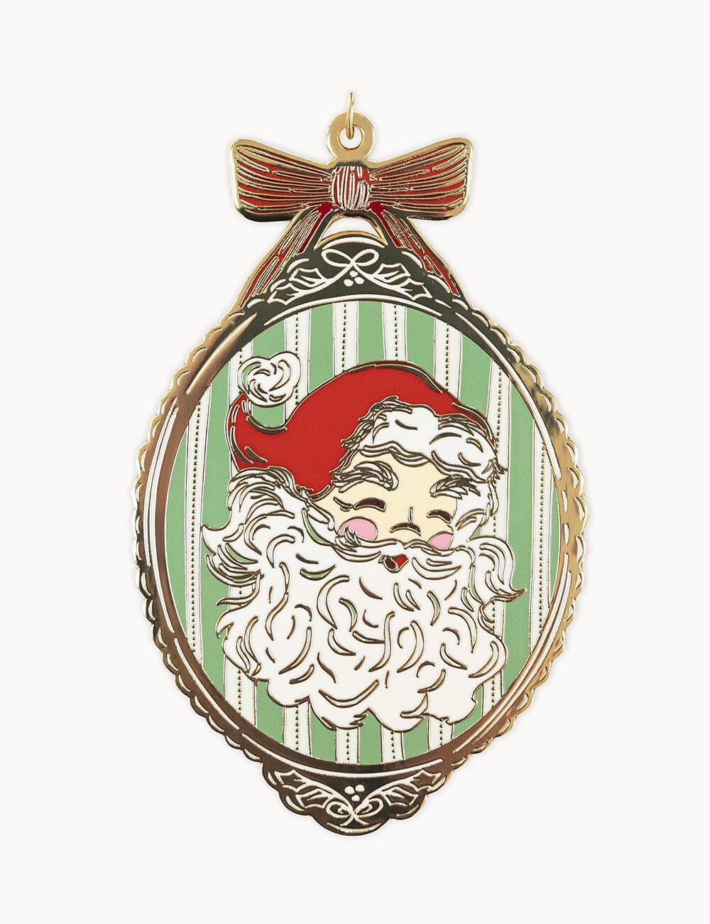 Santa Picture Frame Enamel Ornament