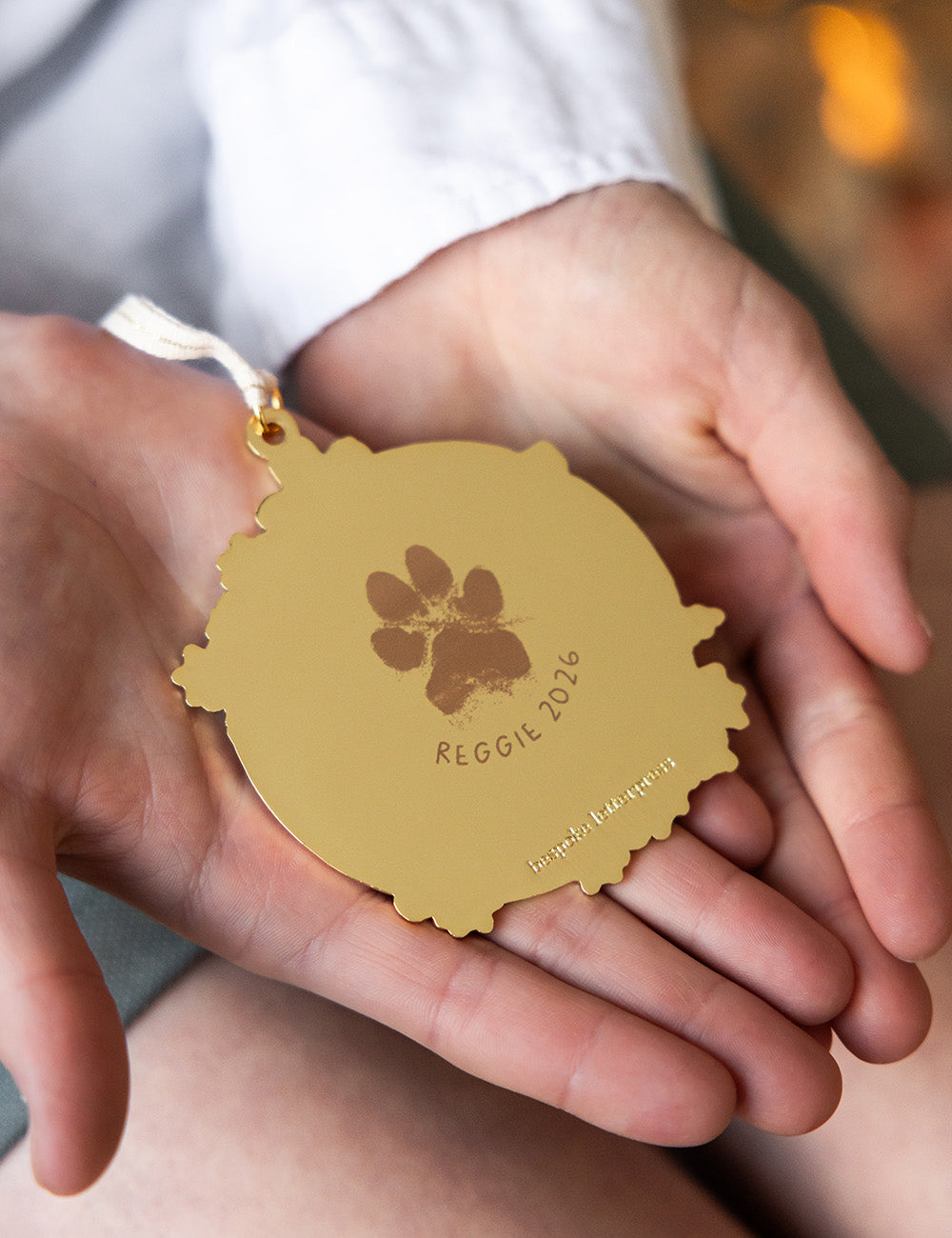 Christmas Dog Enamel Ornament