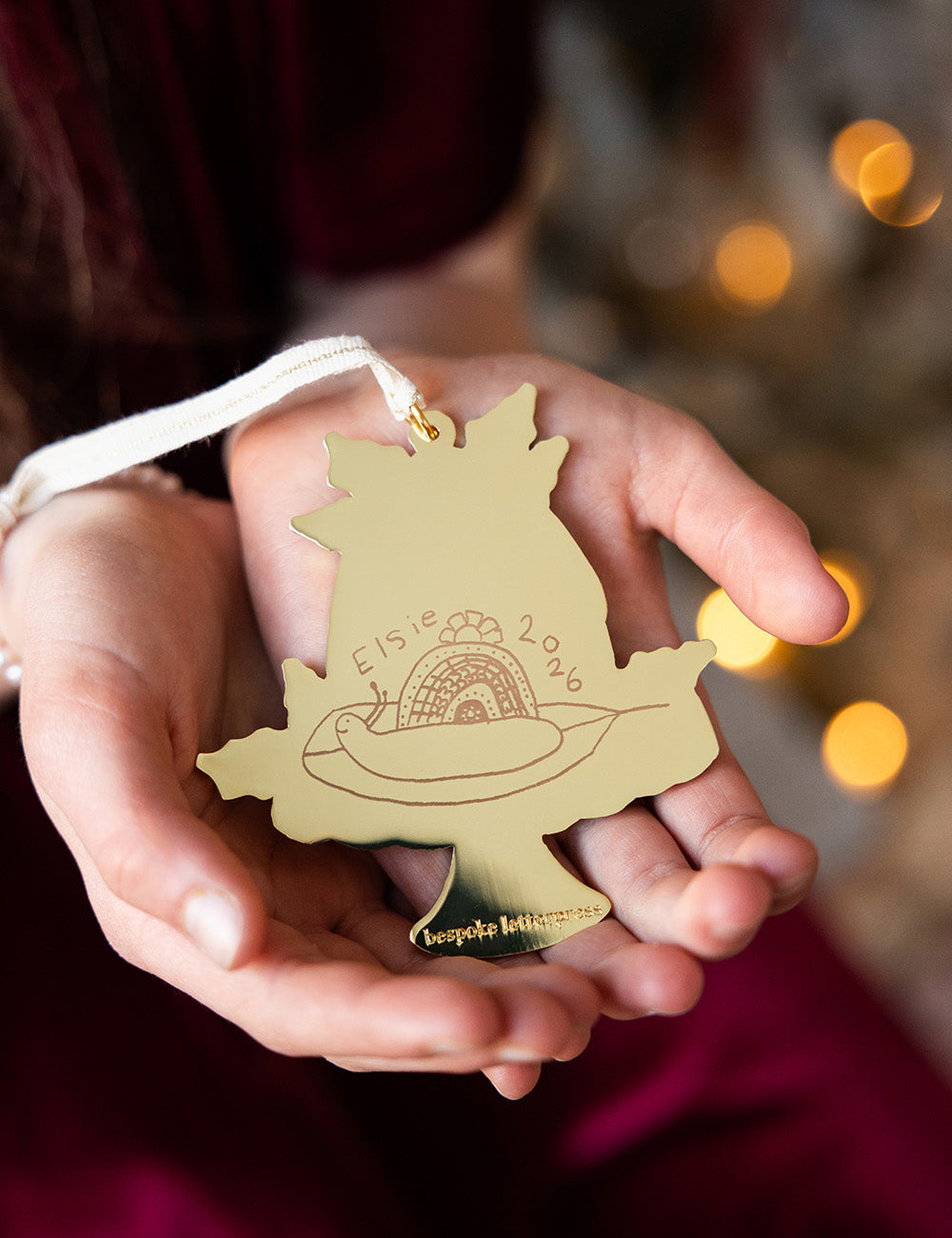 Christmas Pudding Enamel Ornament