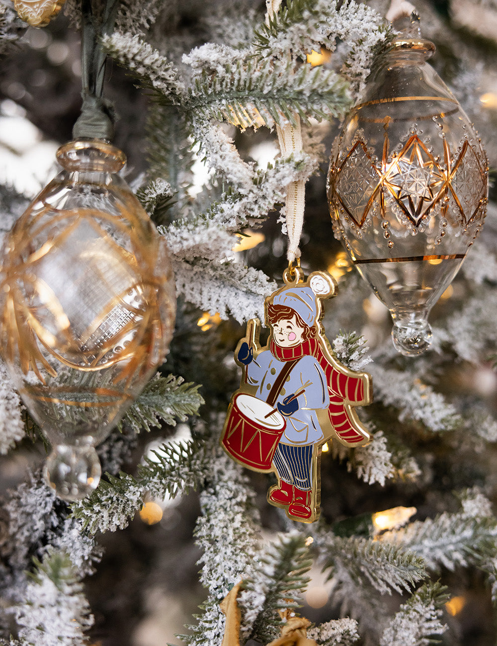 Drummer Boy Enamel Ornament