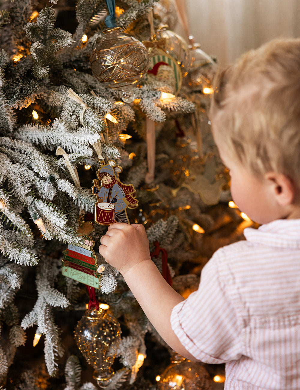Drummer Boy Enamel Ornament