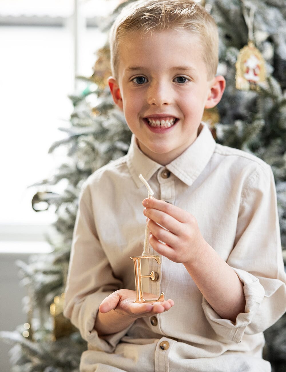 E - Fine Enamel Alphabet Ornament