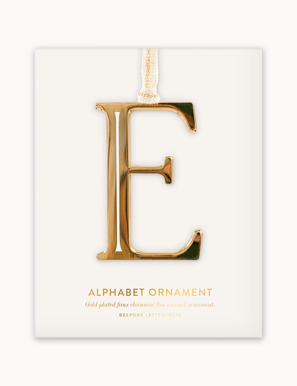 E - Fine Enamel Alphabet Ornament