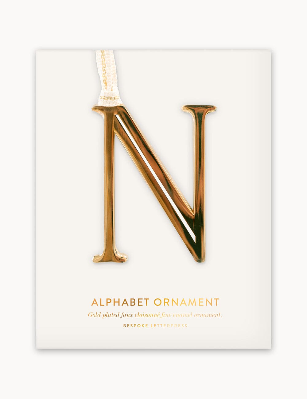 N - Fine Enamel Alphabet Ornament