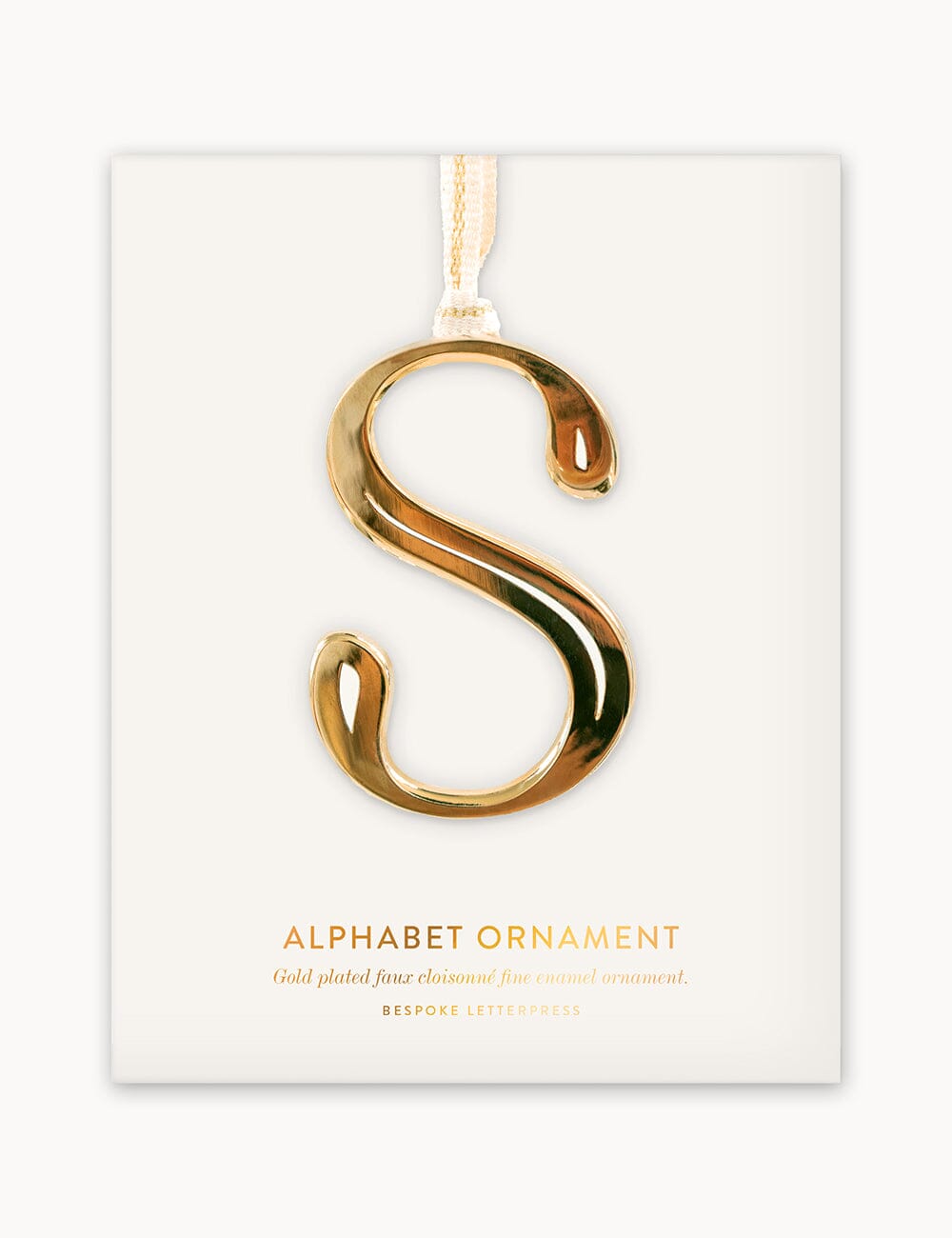 S - Fine Enamel Alphabet Ornament