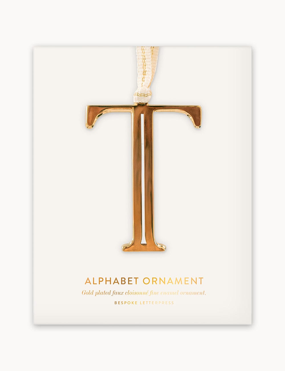 T - Fine Enamel Alphabet Ornament