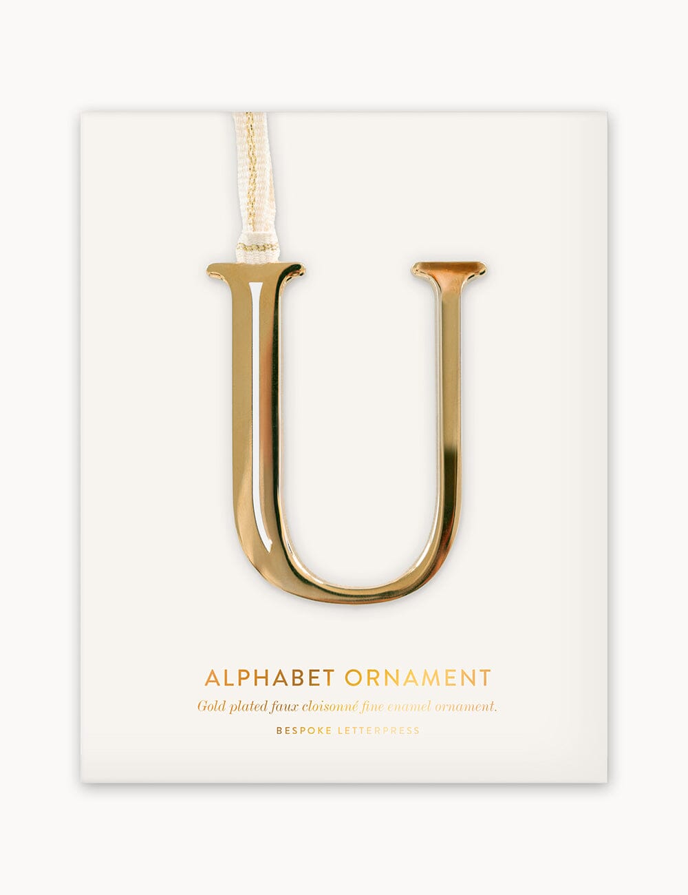 U - Fine Enamel Alphabet Ornament