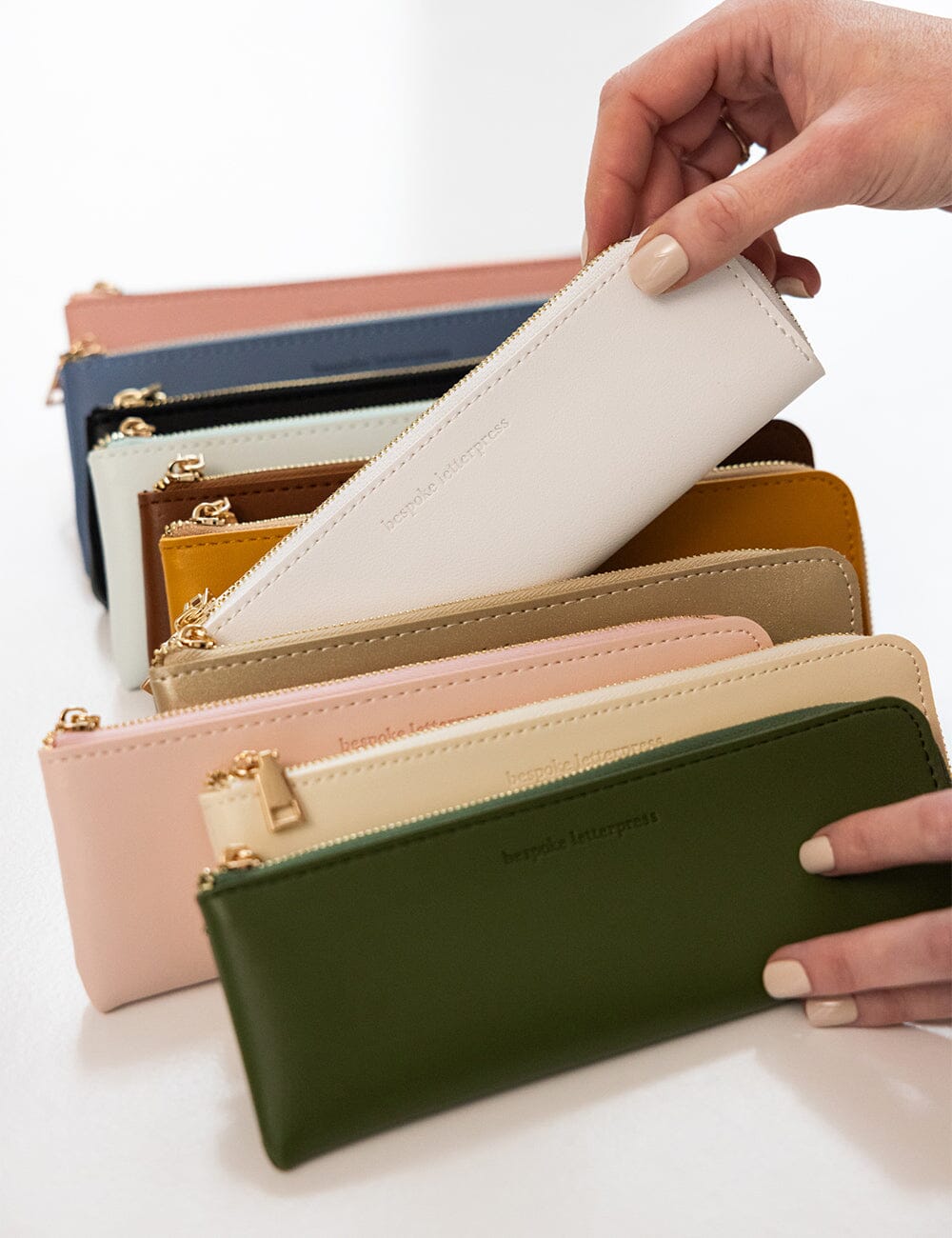 Pencil Case Slim - Powder Pencil Case Bespoke Letterpress 