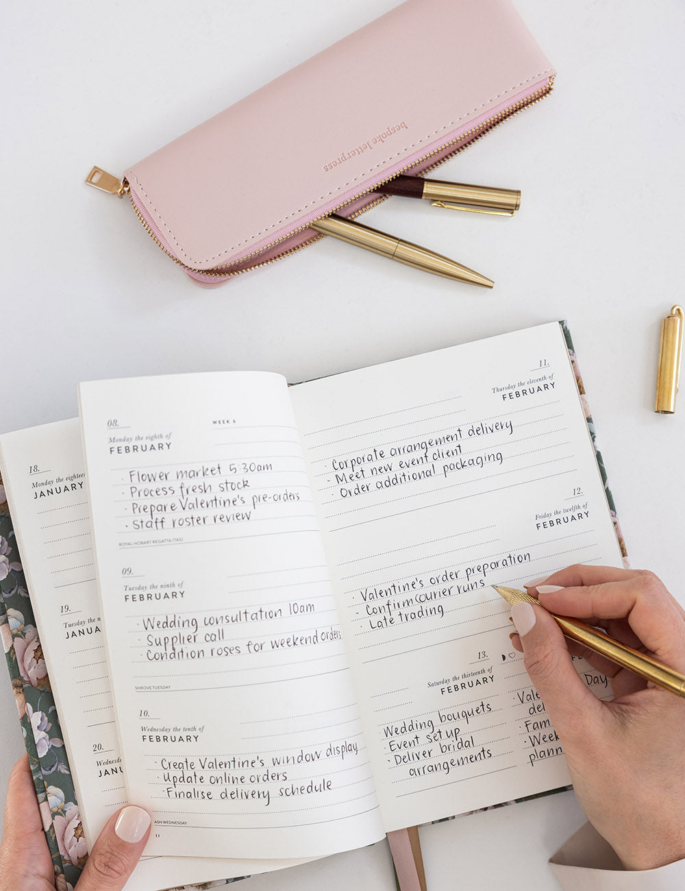 Pencil Case Slim - Pale Pink