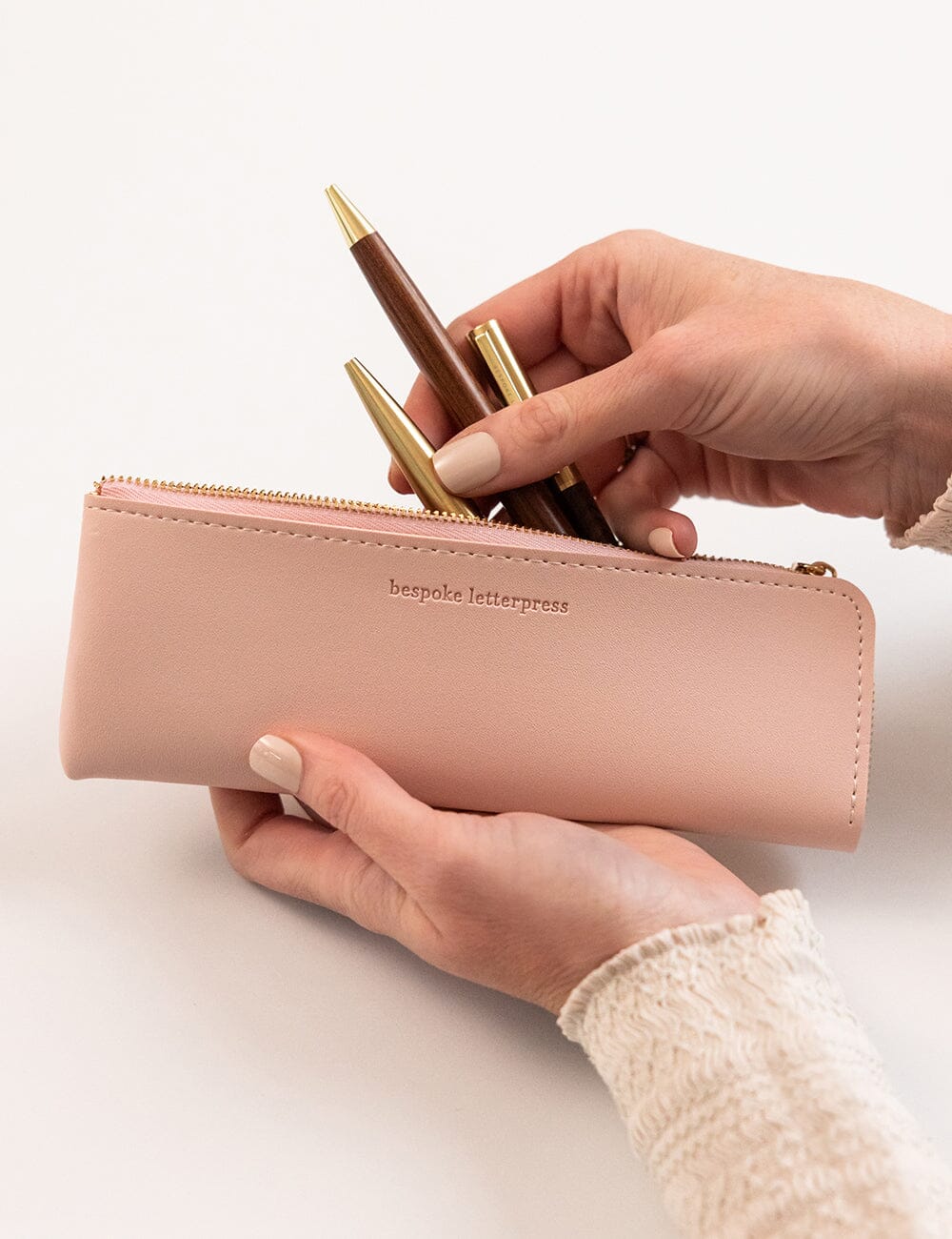 Pencil Case Slim - Pale Pink