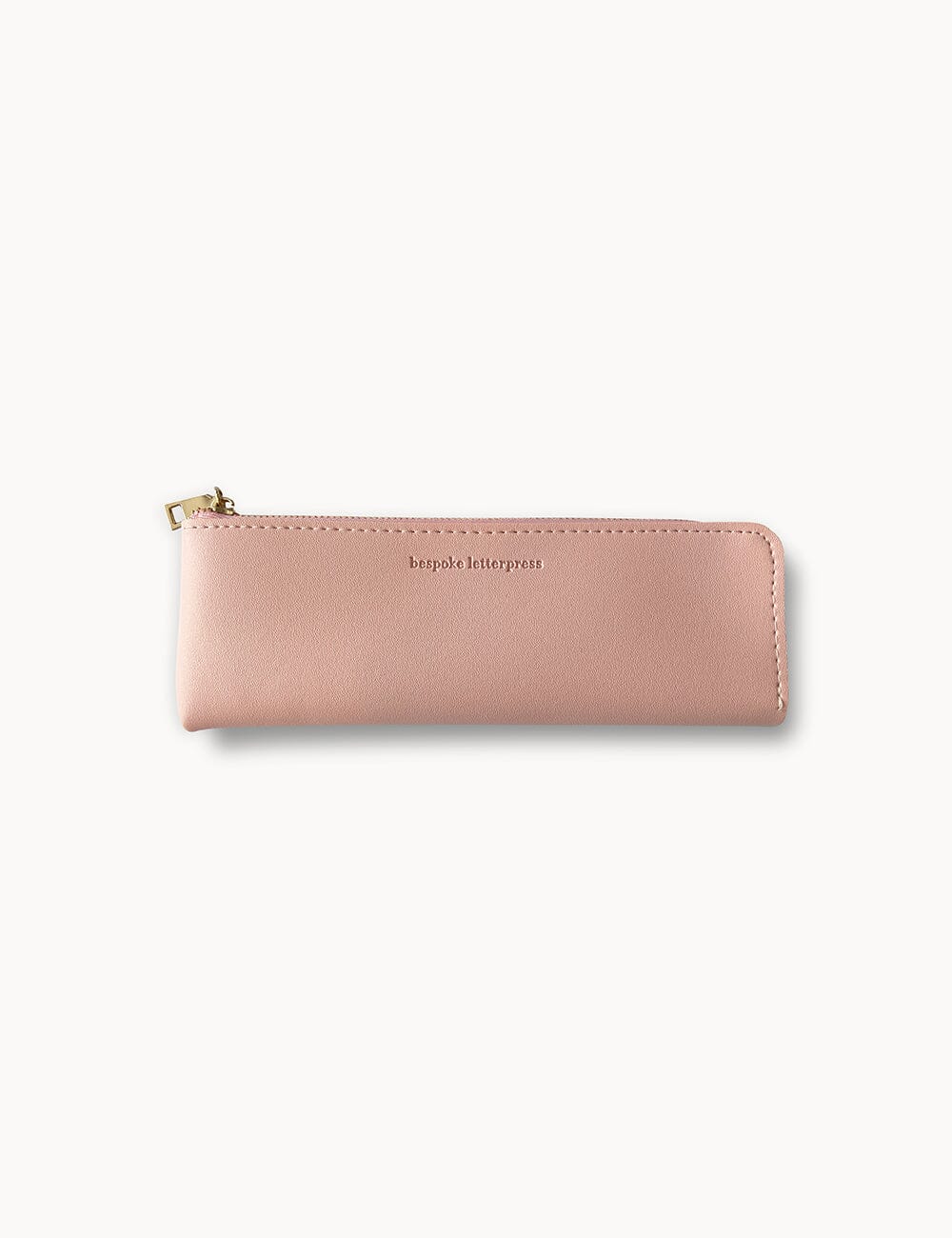 Pencil Case Slim - Pale Pink Pencil Case Bespoke Letterpress 