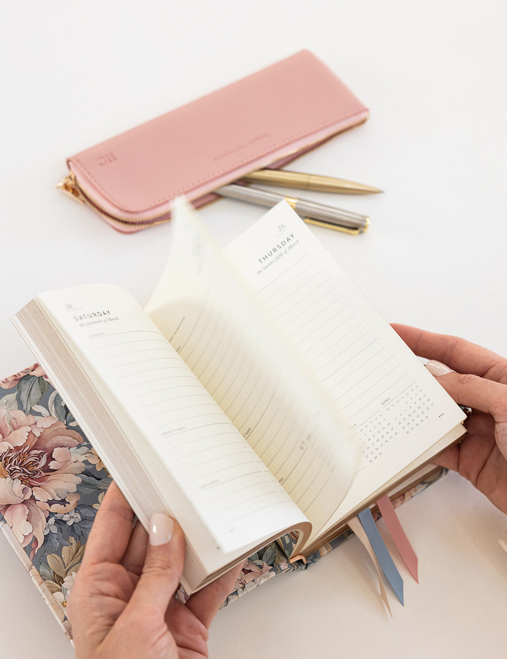 Pencil Case Slim - Tea Rose