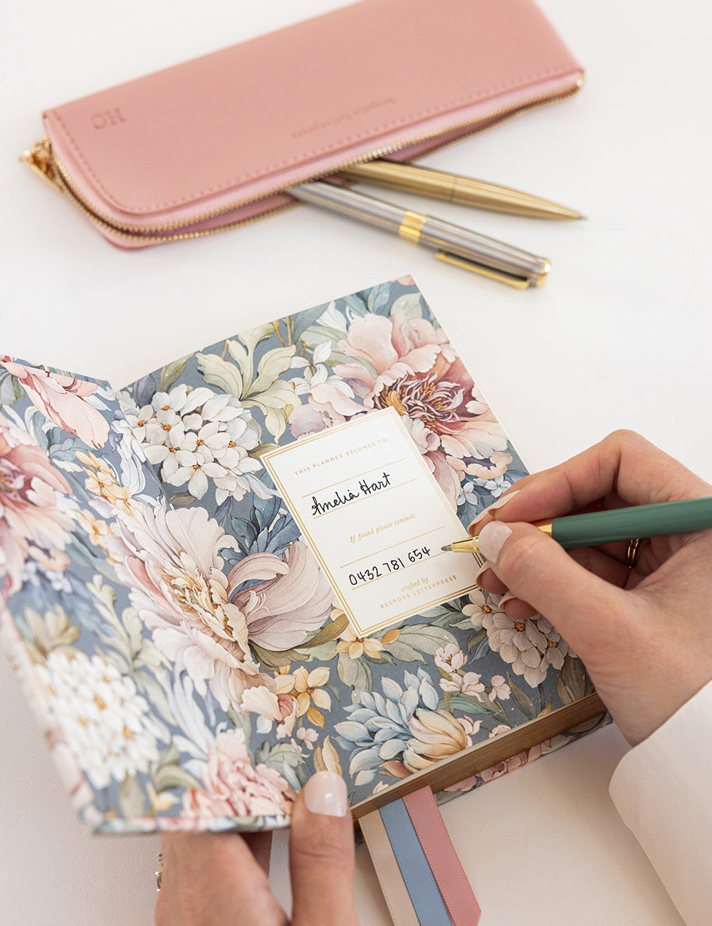 Pencil Case Slim - Tea Rose