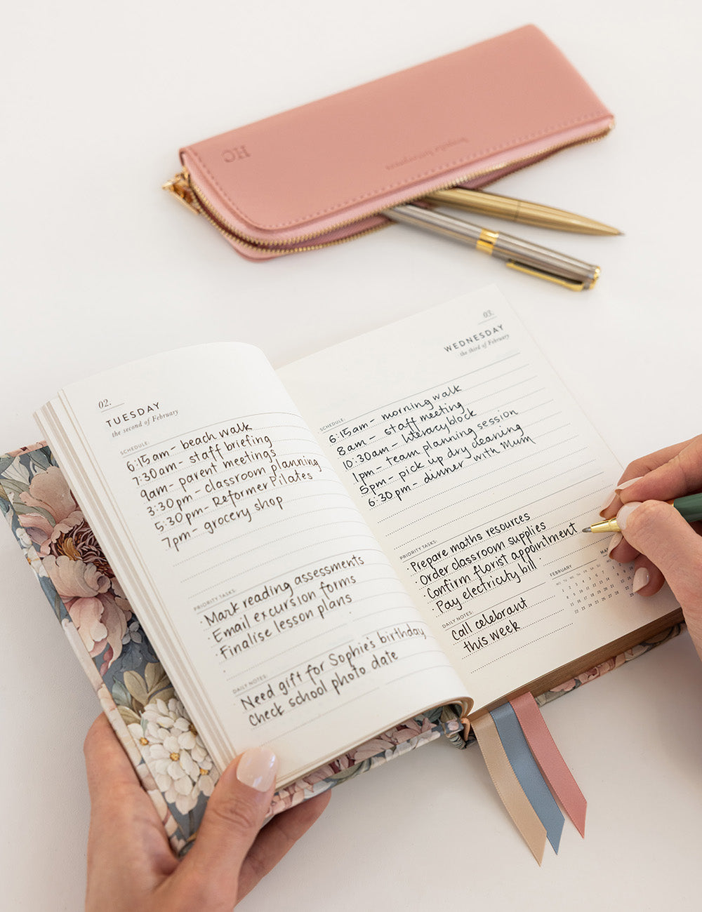 Pencil Case Slim - Tea Rose