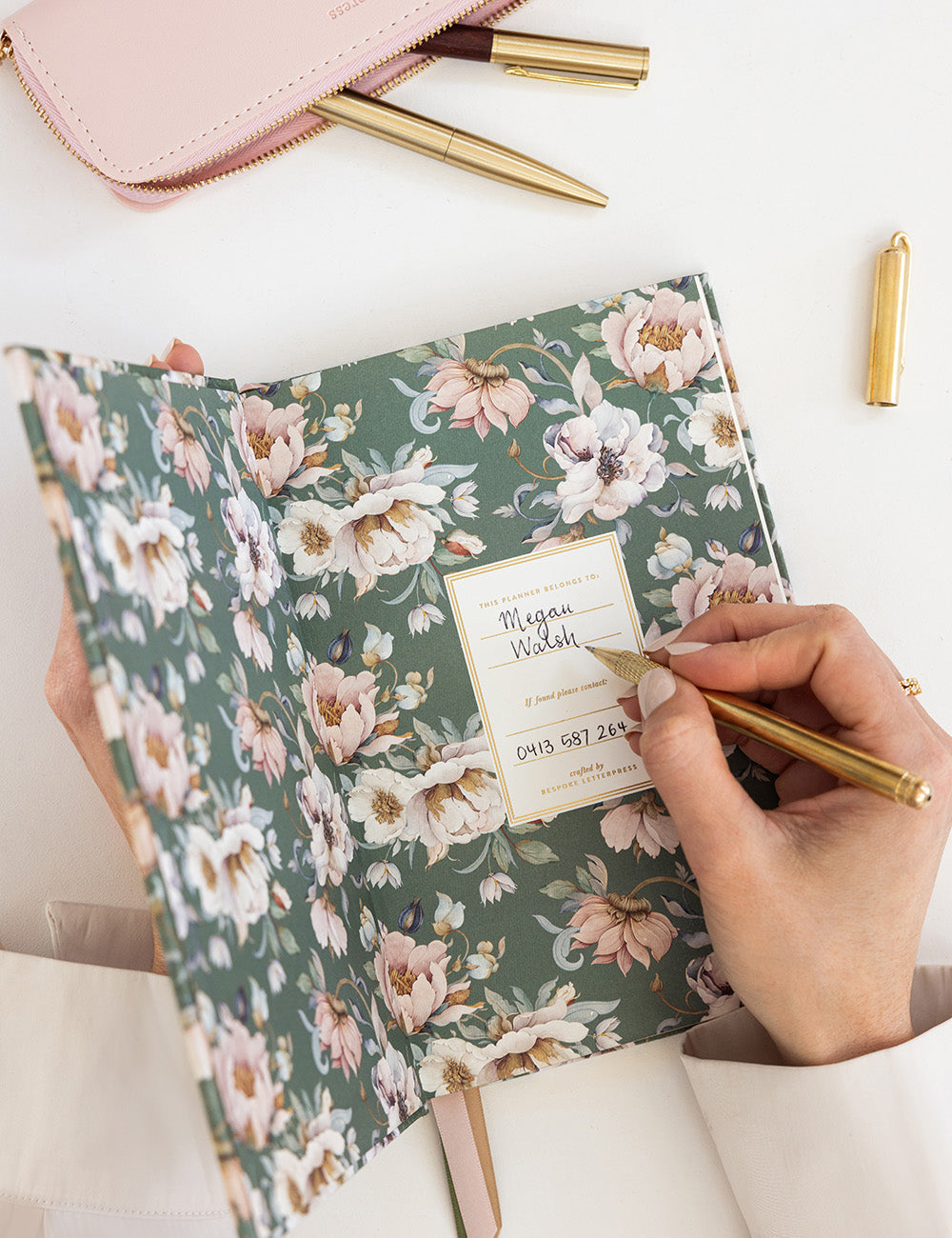 Pencil Case Slim - Tea Rose