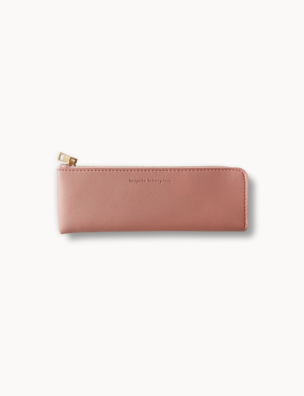 Pencil Case Slim - Tea Rose Pencil Case Bespoke Letterpress 