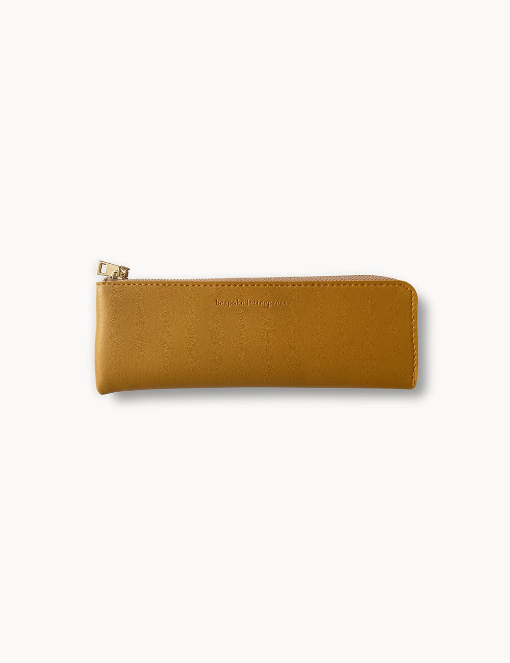 Pencil Case Slim - Mustard Pencil Case Bespoke Letterpress 