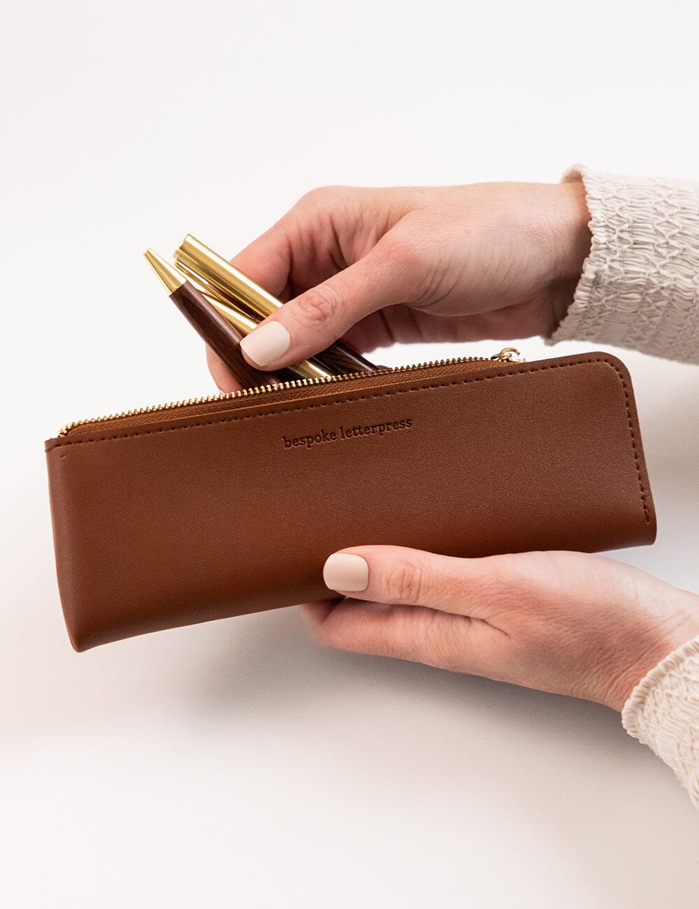 Pencil Case Slim - Espresso Pencil Case Bespoke Letterpress 