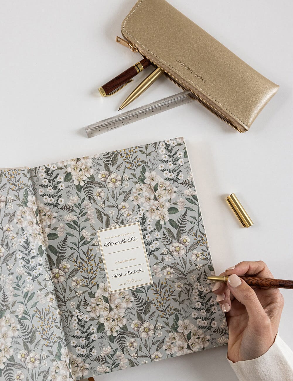 Pencil Case Slim - Gold