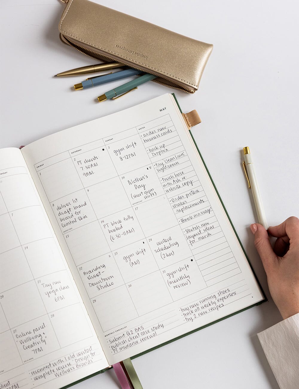 Pencil Case Slim - Gold