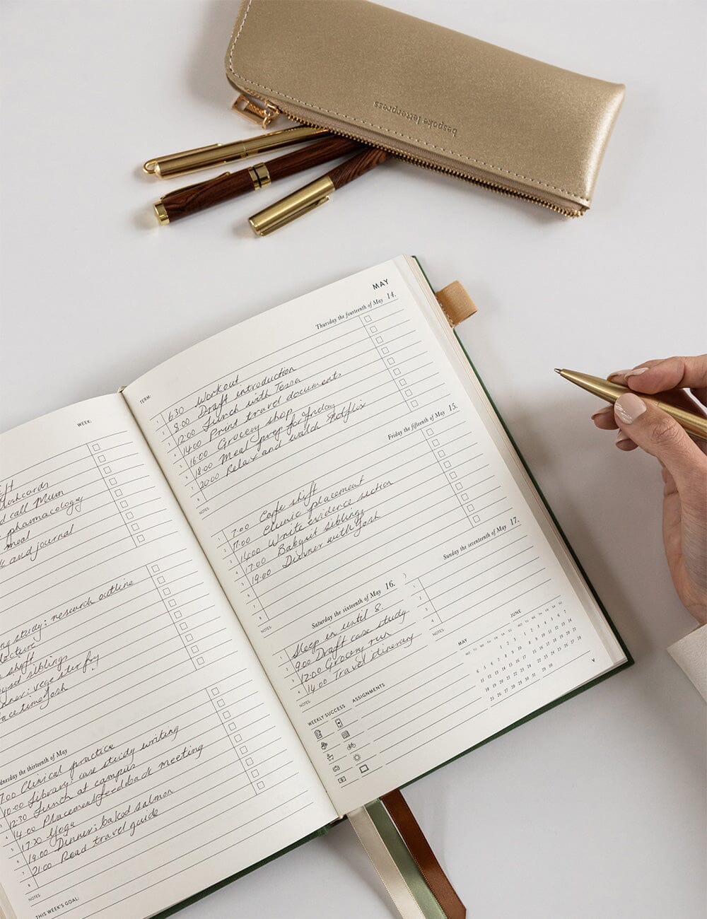 Pencil Case Slim - Gold