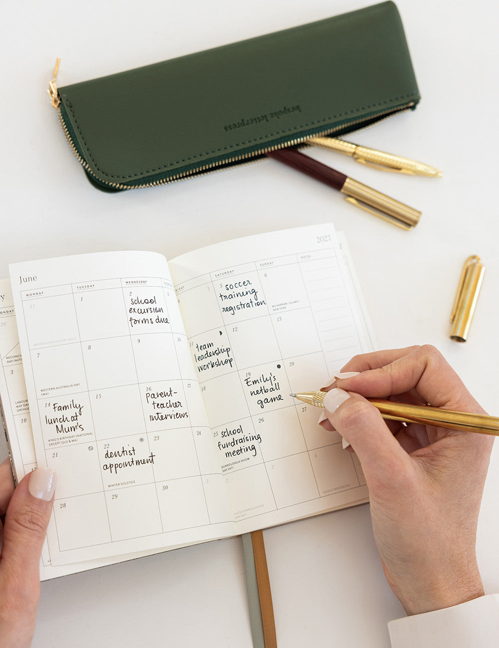 Pencil Case Slim - Olive