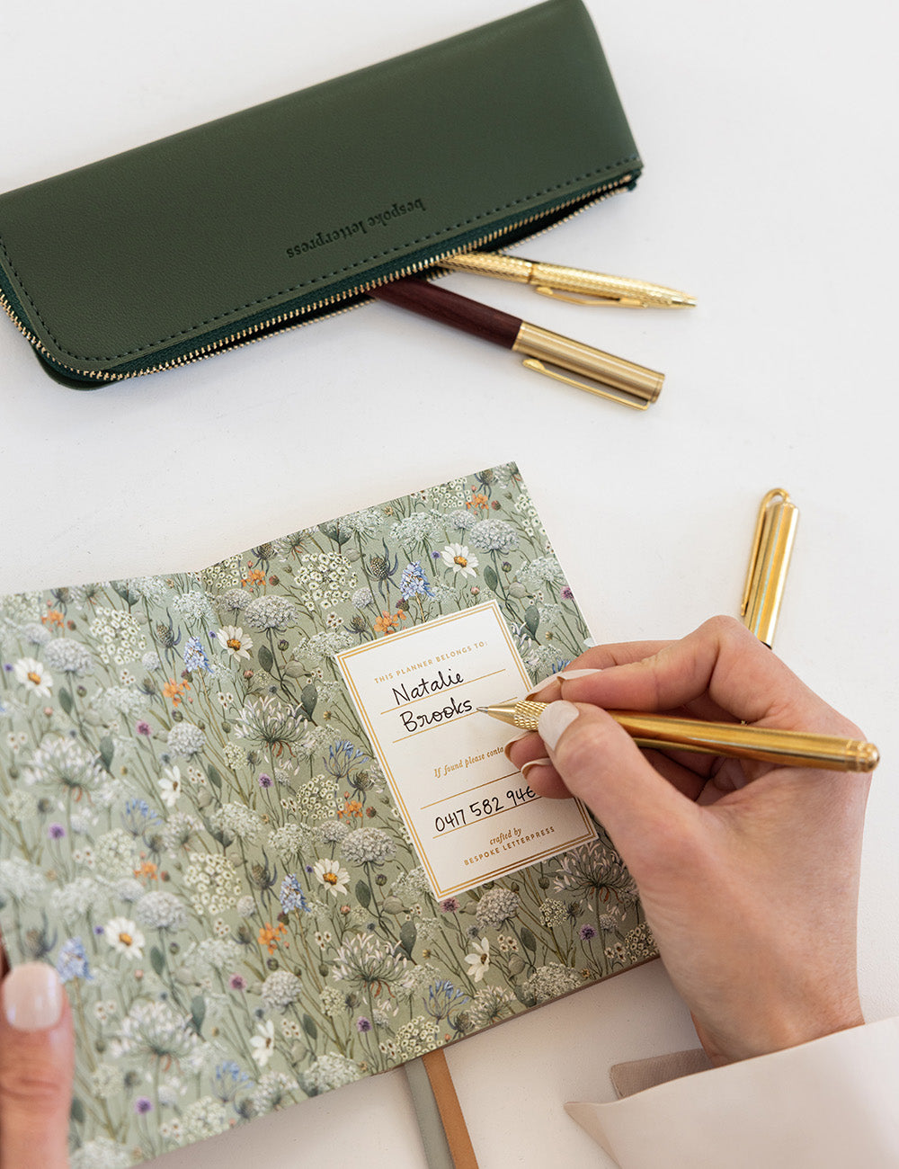 Pencil Case Slim - Olive