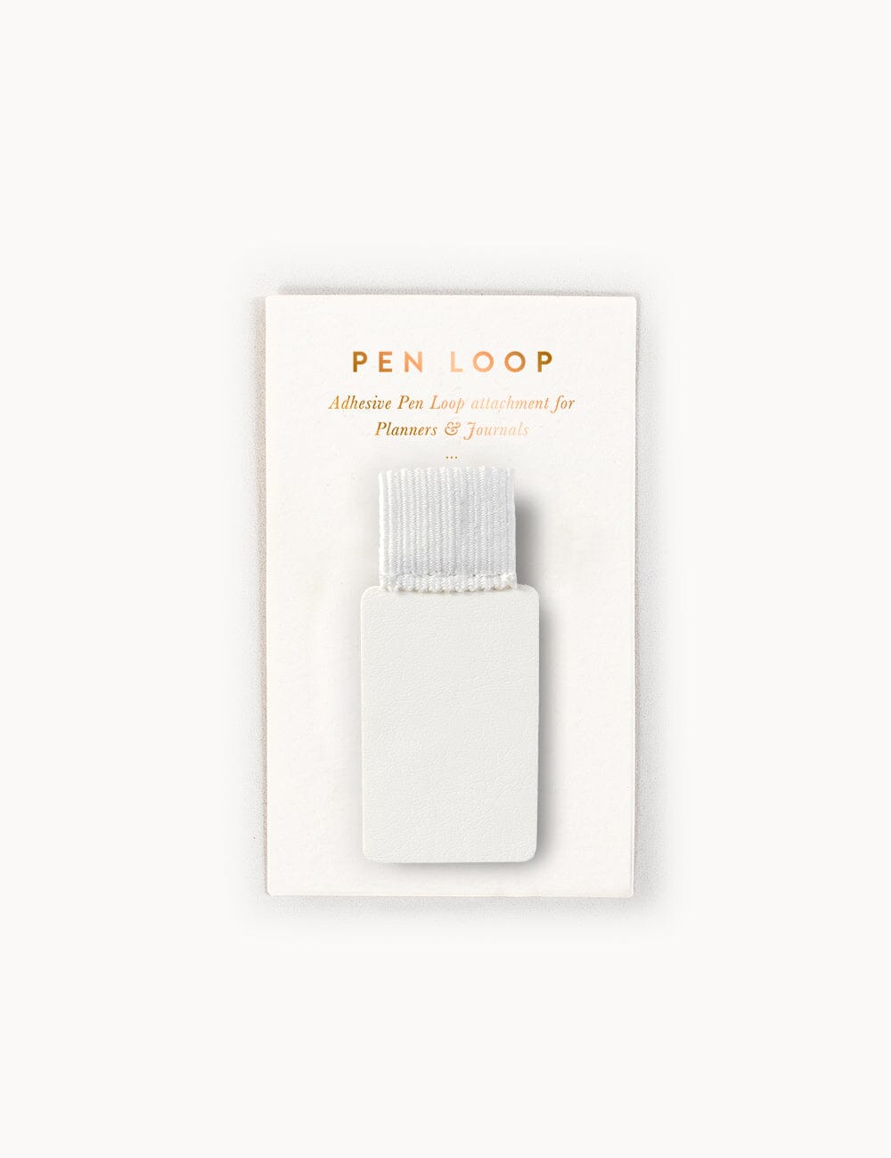 Adhesive Rectangle Pen Loop - White pen loop Bespoke Letterpress 