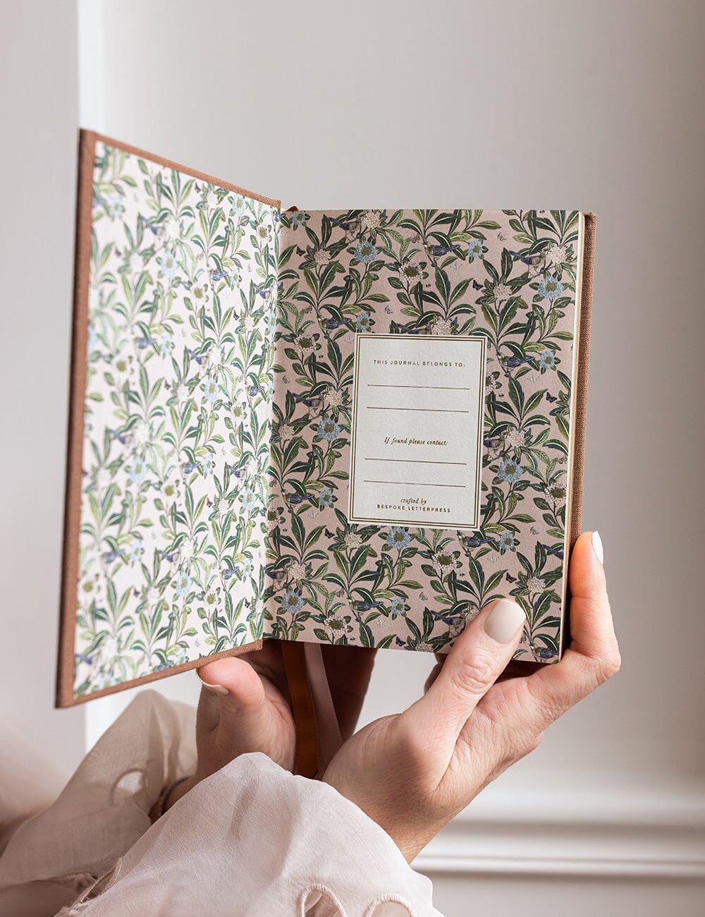 Linen Bound Pocket Journal - Mocha (Lined)