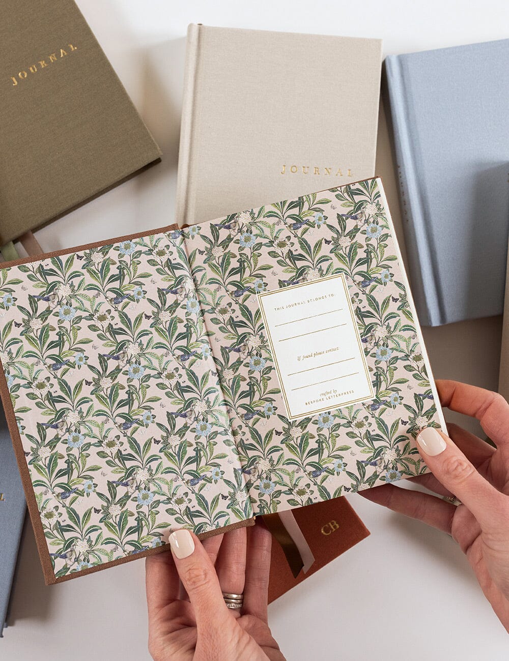 Linen Bound Pocket Journal - Mocha (Lined)