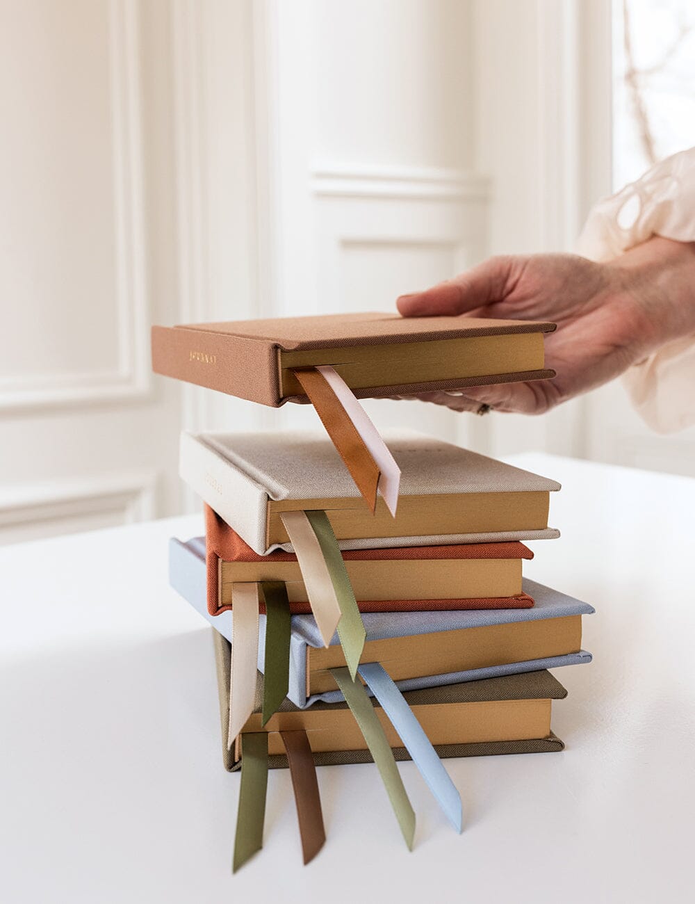 Linen Bound Pocket Journal - Mocha (Lined)