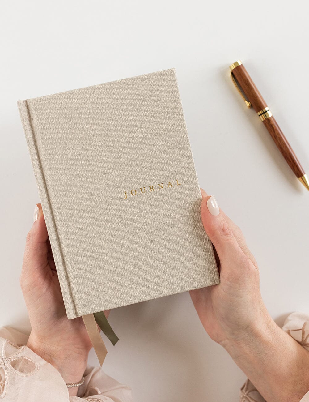 Linen Bound Pocket Journal - Desert Sand (Lined)