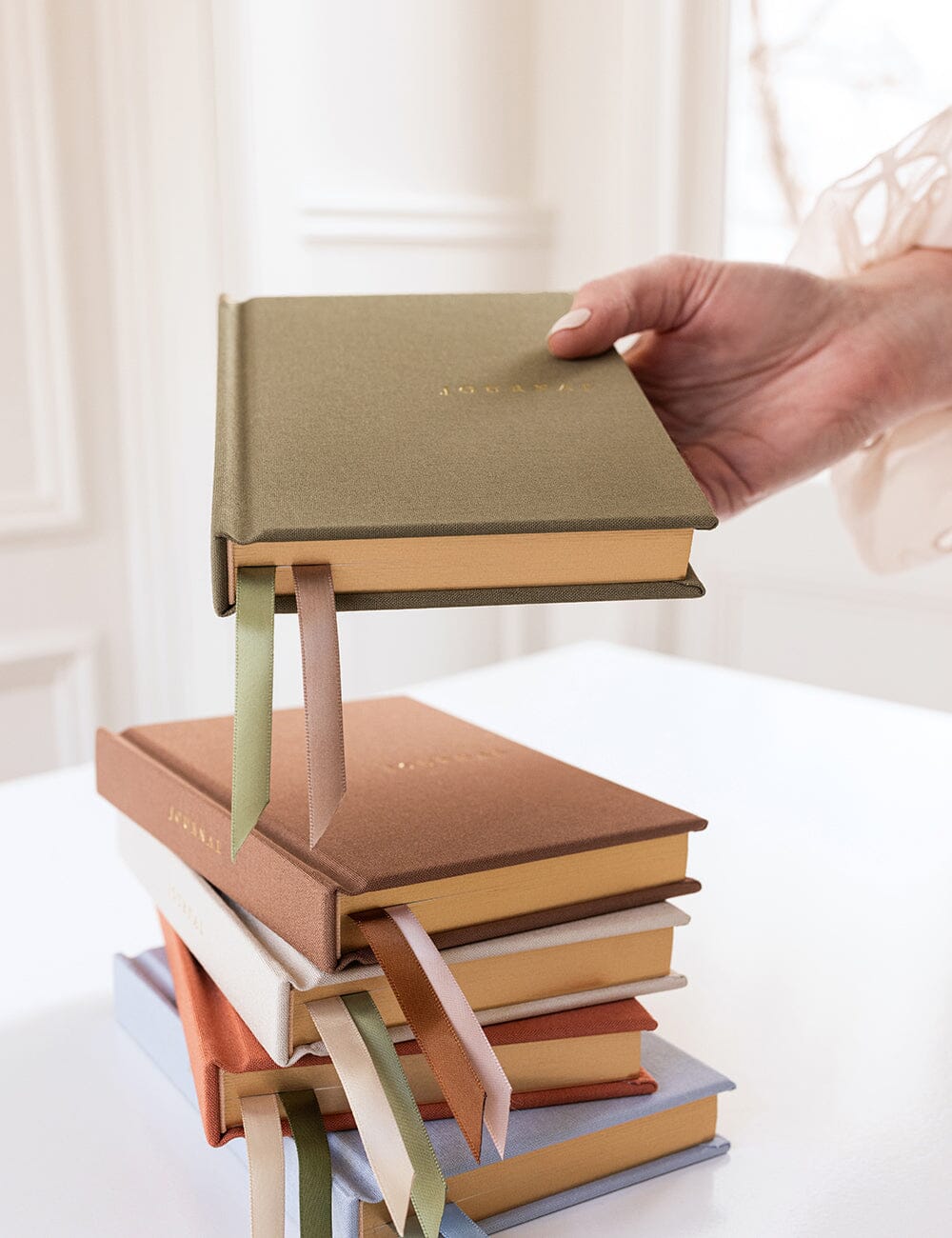 Gift Set - Linen Pocket Journal - Saltmarsh Green