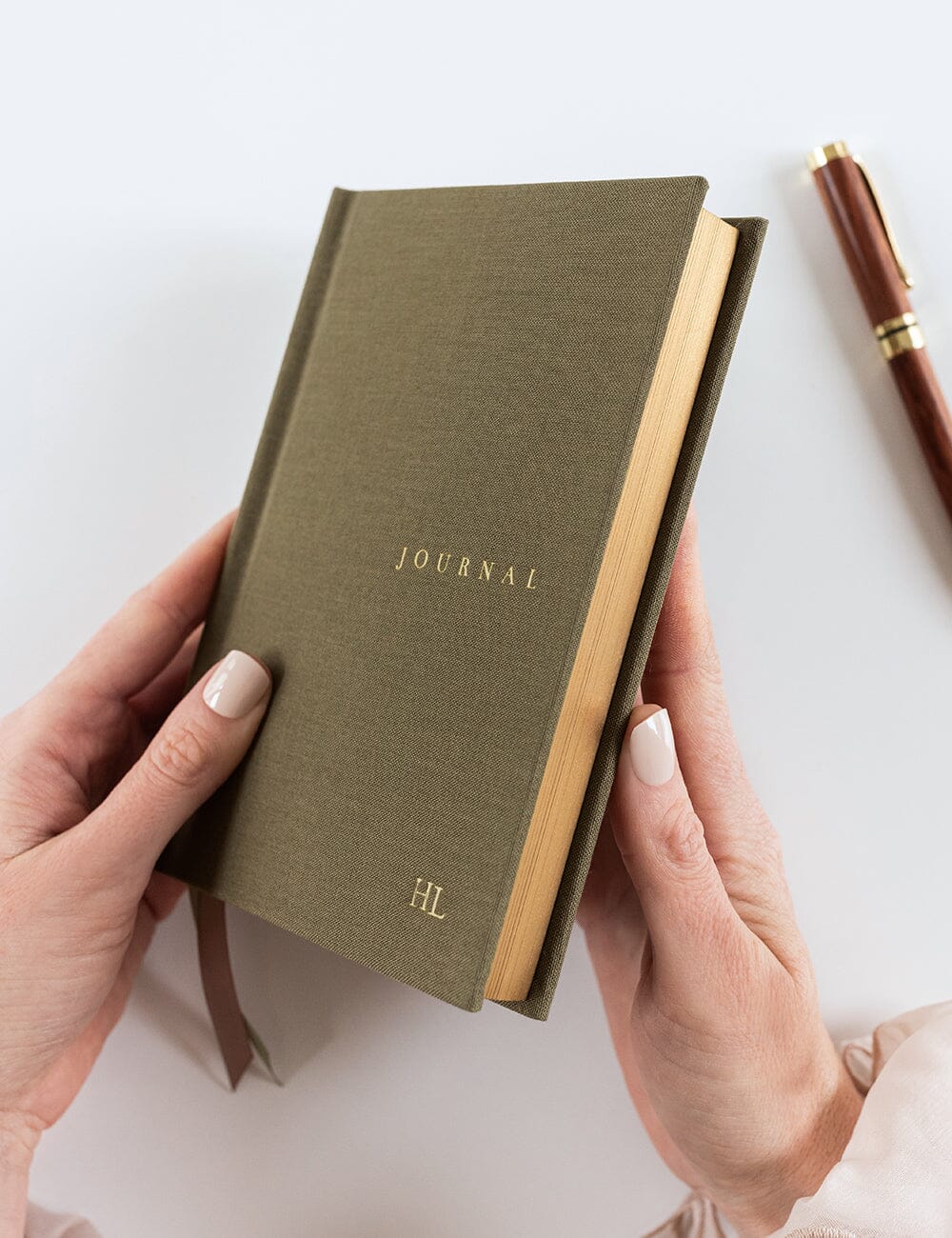 Linen Bound Pocket Journal - Saltmarsh Green (Bullet)