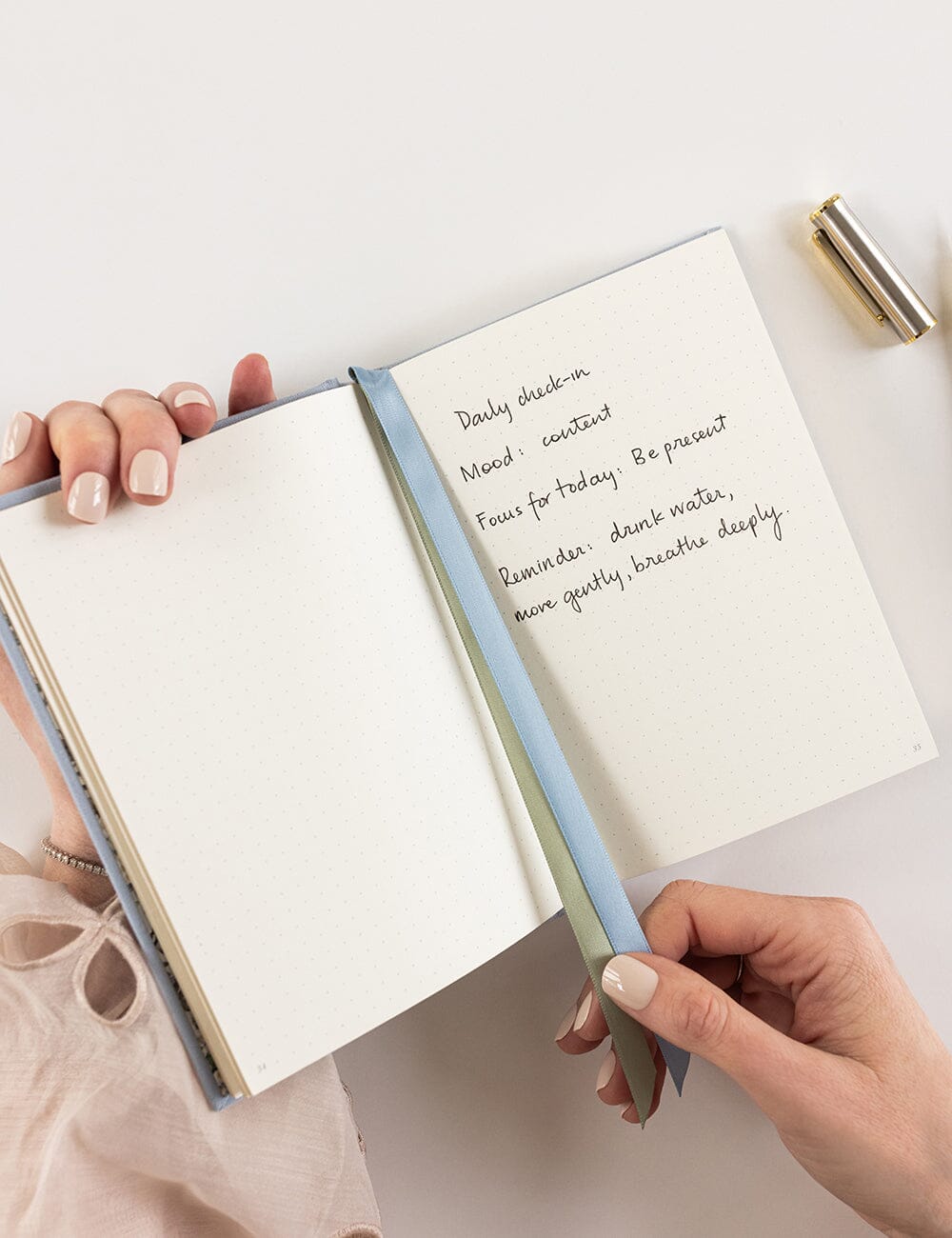 Gift Set - Linen Pocket Journal - Luna Blue