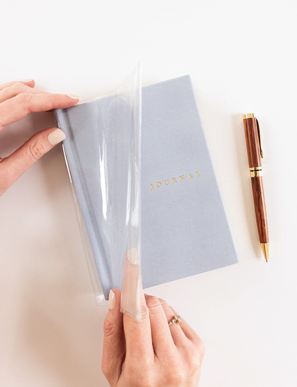 Linen Bound Pocket Journal - Luna Blue (Bullet)