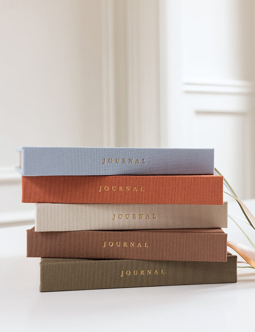 Linen Bound Pocket Journal - Burnt Clay (Blank)