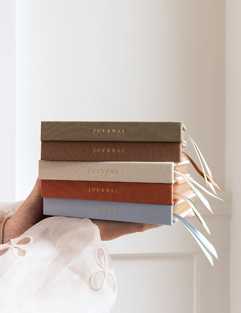 Linen Bound Pocket Journal - Burnt Clay (Blank)