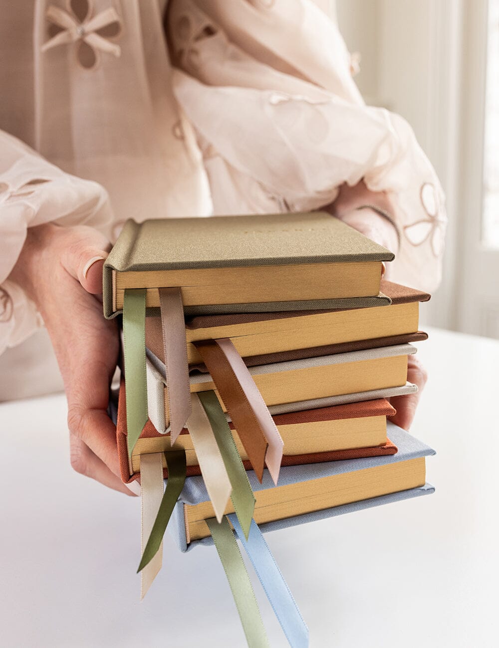 Linen Bound Pocket Journal - Burnt Clay (Blank)