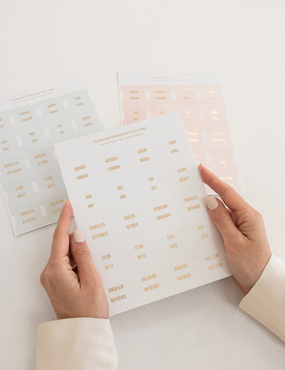 Planner Tab Stickers - White