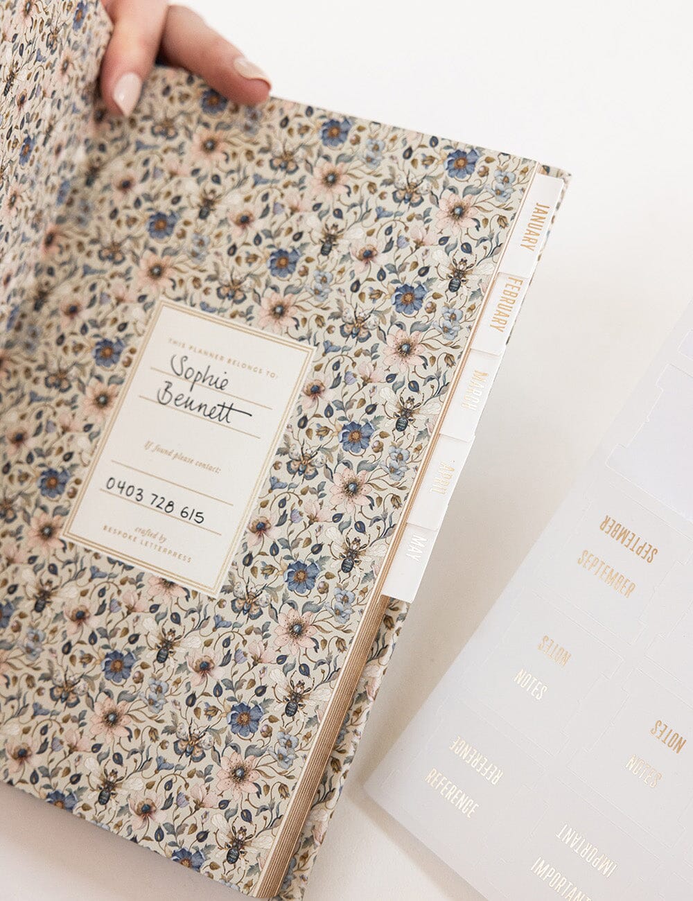 Planner Tab Stickers - White