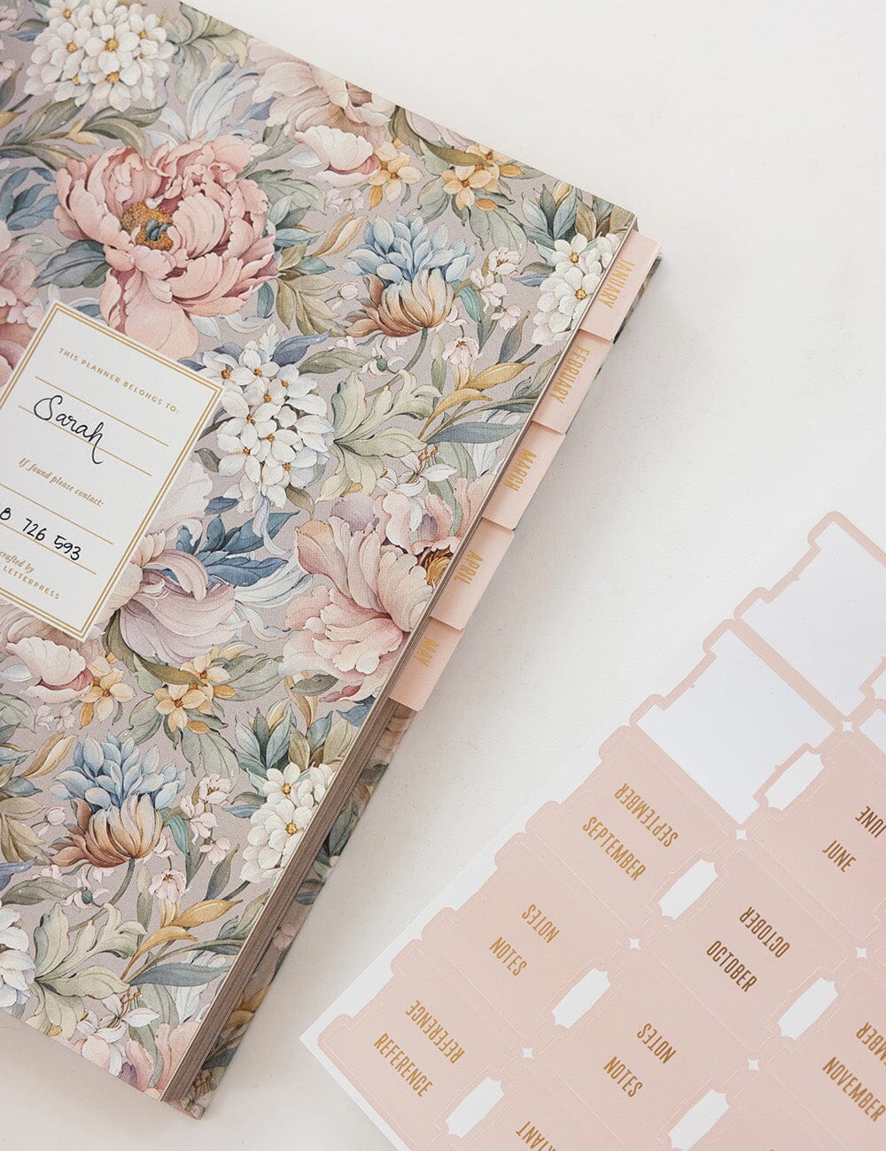 Planner Tab Stickers - Orchid Pink
