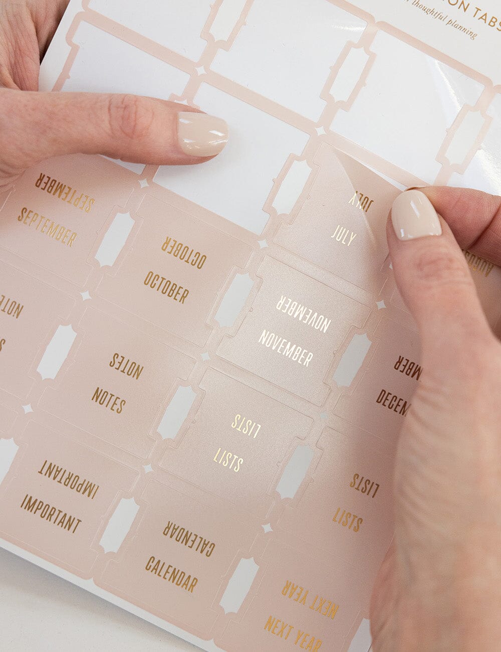 Planner Tab Stickers - Orchid Pink