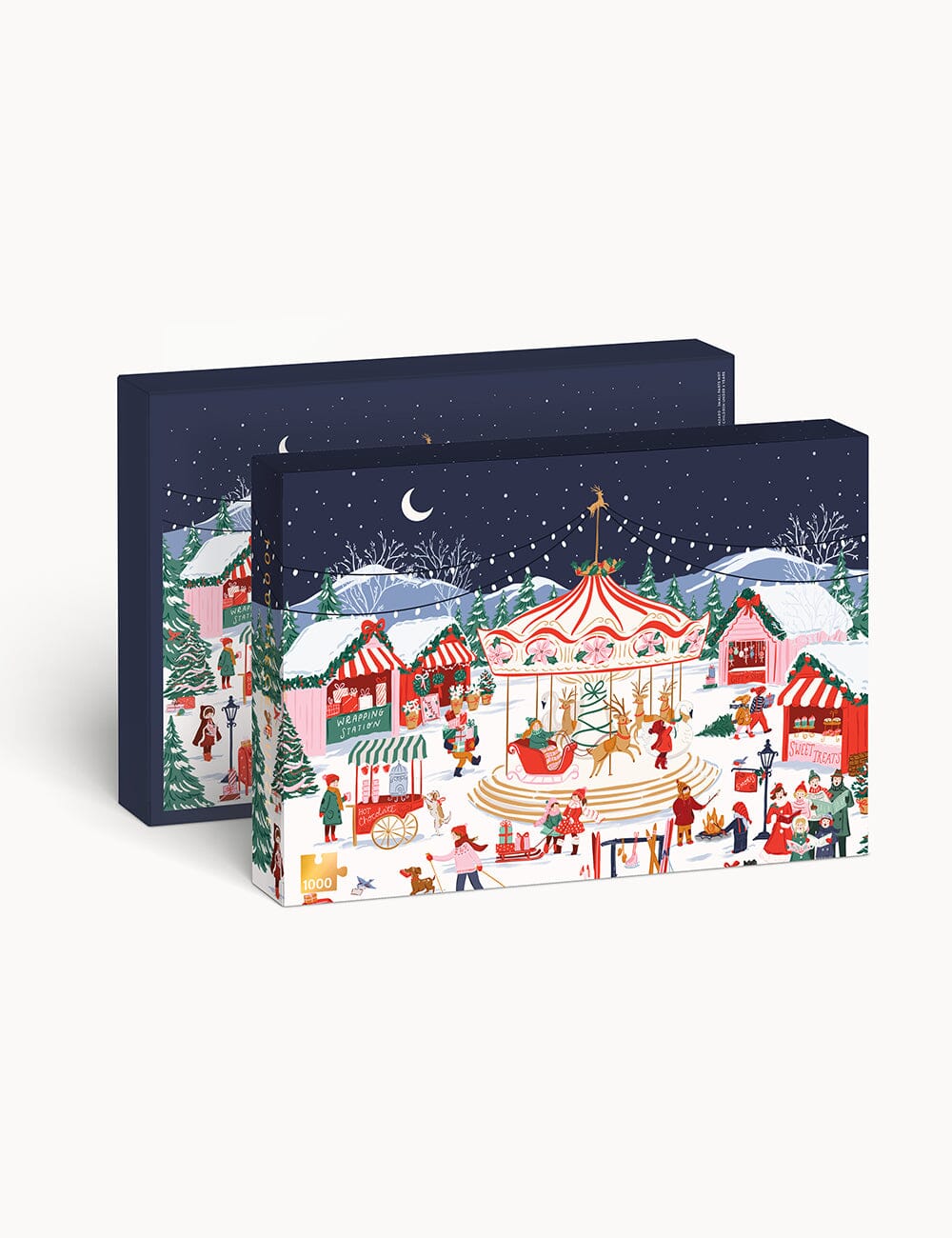 Christmas Market 1000pc Puzzle puzzle Bespoke Letterpress 