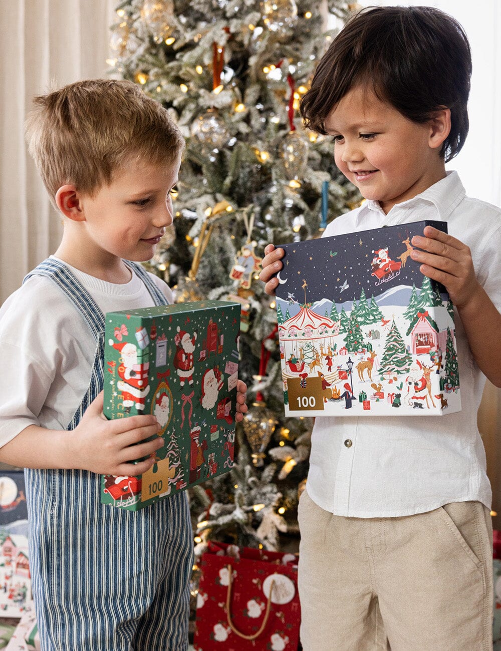 Christmas Santas 100 Piece Kids Puzzle