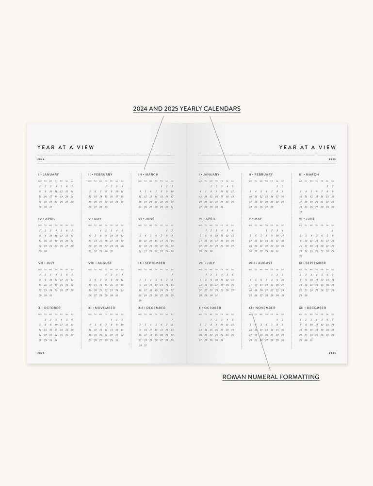 2024 Petite Linen Bound Planner - Wildflower (Pre-Order) Planners Bespoke Letterpress 