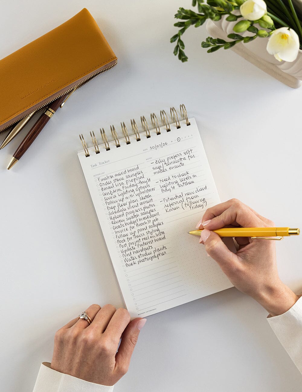 Task Tracker Ringbound Notepad