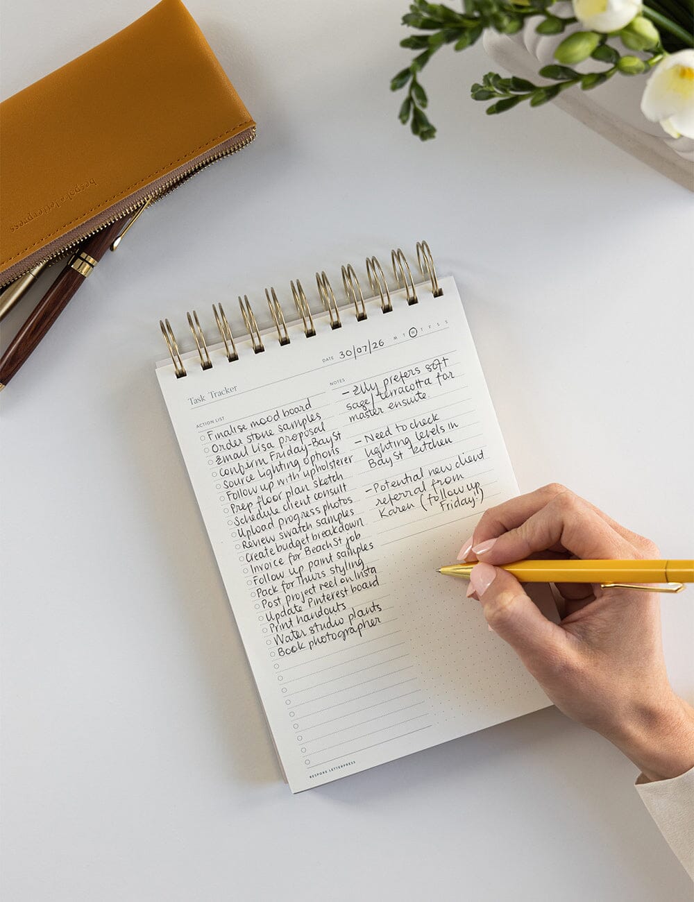 Task Tracker Ringbound Notepad