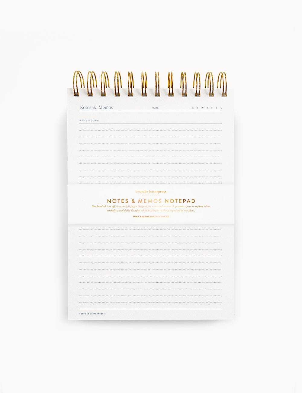 Notes and Memos Ringbound Notepad Notebooks Bespoke Letterpress 