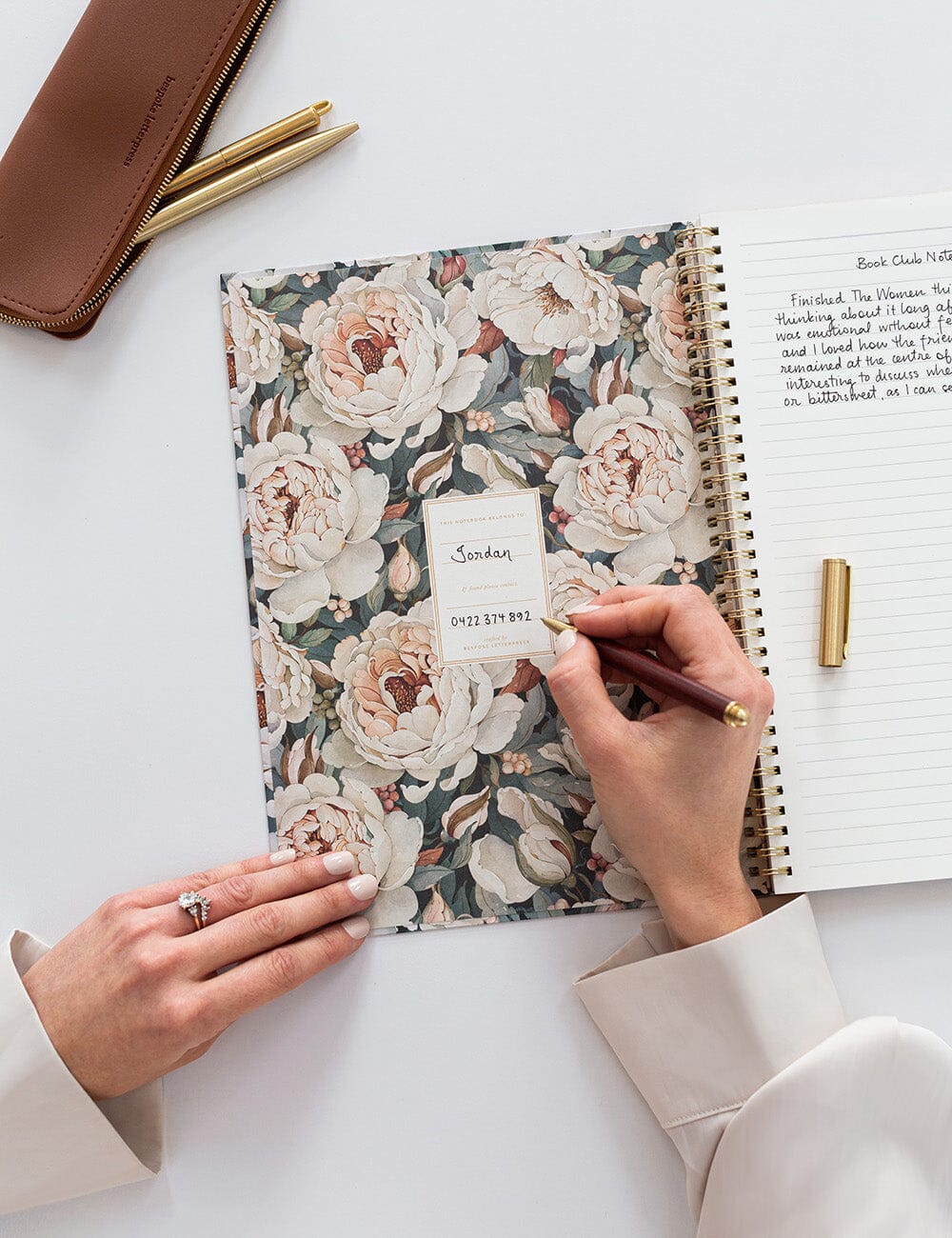 Ringbound A4 Notebook - Heritage Roses